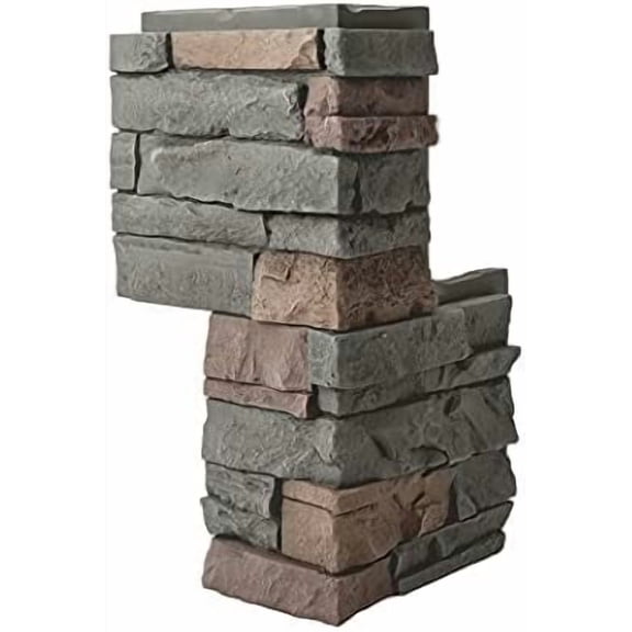 Faux Stacked Stone 90 Degree Outside Corner Panel 22.5" x 12" in Keystone Color for Do It Yourself Friendly Home Improvement Projects$$Tools & Hardware Other