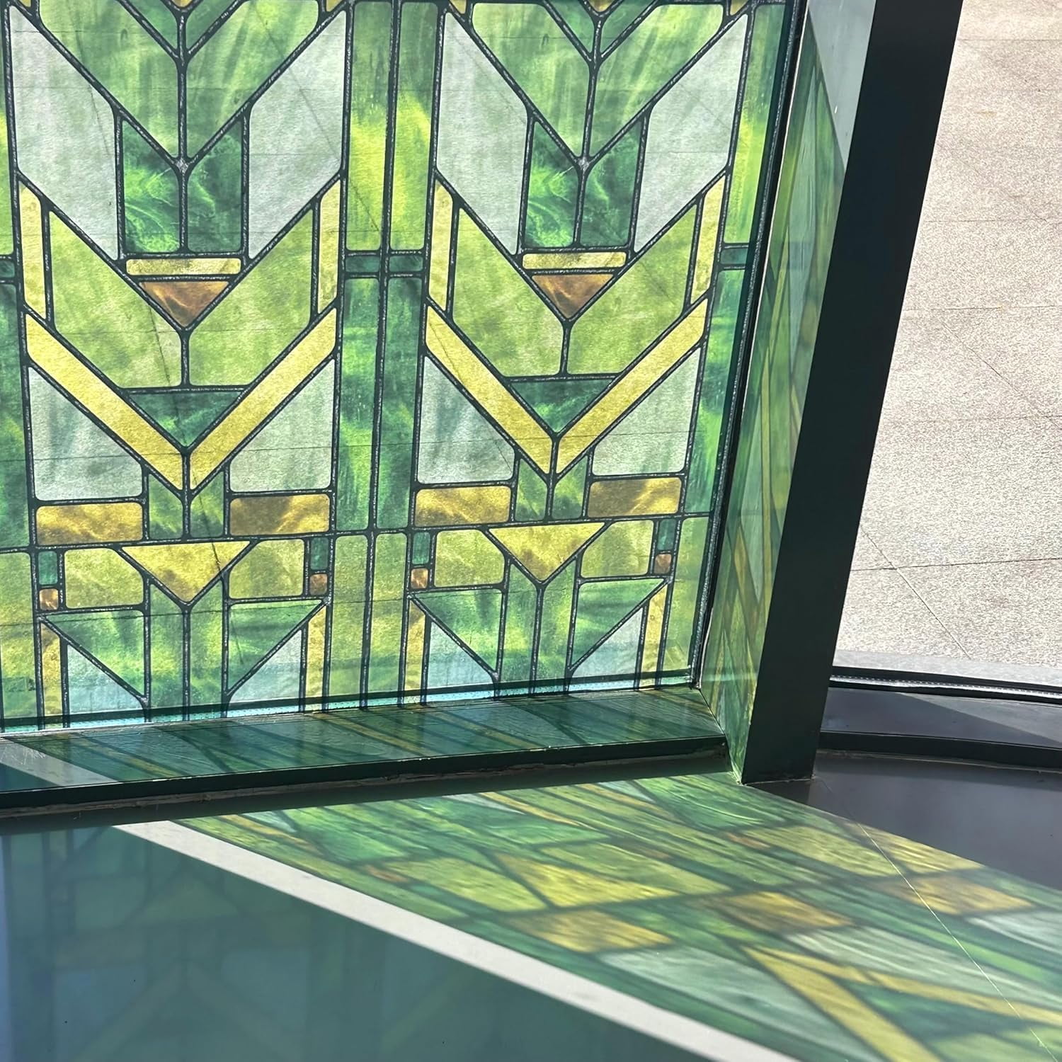 Faux Stained Glass Effect Transparent Window Film, Original Hand Drawn ...