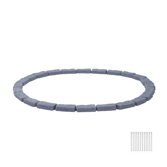 Faux Stone Landscape Edging 15.5ft, Garden Edging Border Kit