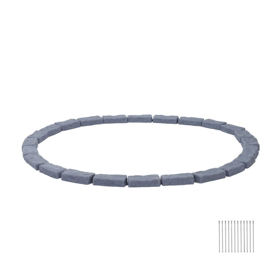 Faux Stone Landscape Edging - 15.5ft Kit - No Dig Garden Border