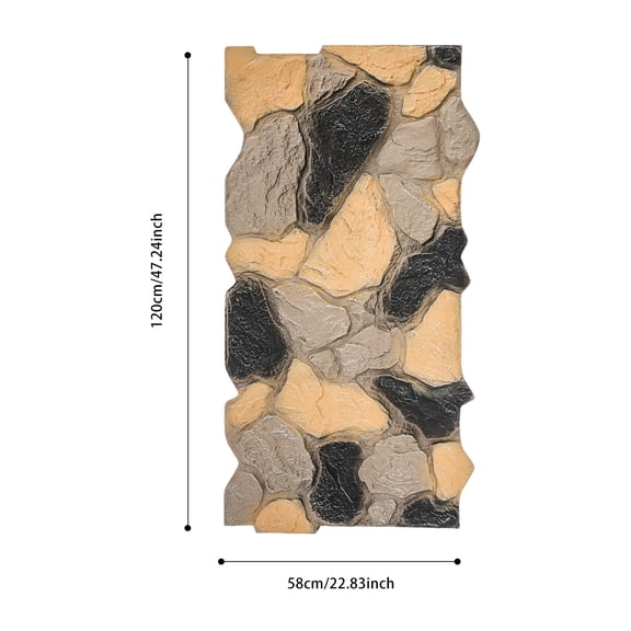 Faux Stone Wall Panel, Faux Stone Siding Panel for Interior Exterior Decor 47.24*22.05*0.79in