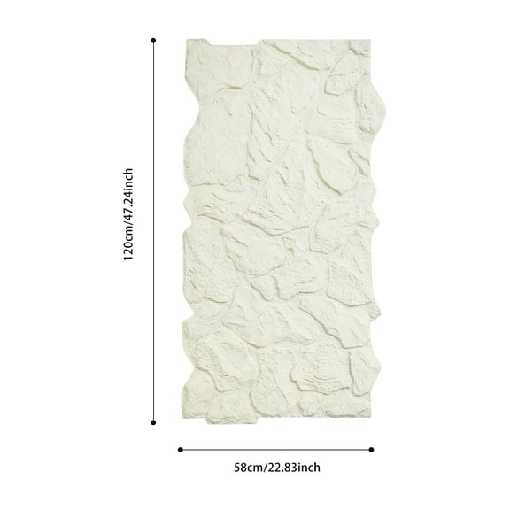 Faux Stone Wall Panel, Faux Stone Siding Panel for Interior Exterior Decor 47.24*22.05*0.79in