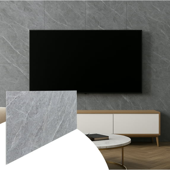 Faux Stone Wall Panels - 2X4 - Matte Textured - Black, Grey, Tan - Covers 31 sqft