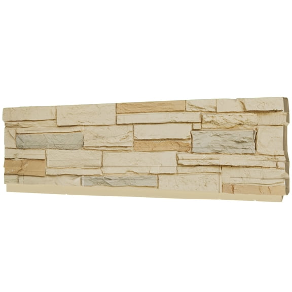 Faux Stone Wall Panels, 3D PU Stone Veneer for Fireplace Surround & TV Accent Wall, Artificial Rock Siding for DIY Home Improvement, Brown Cafe Stone, 45.7"x 11.8" 1Pack