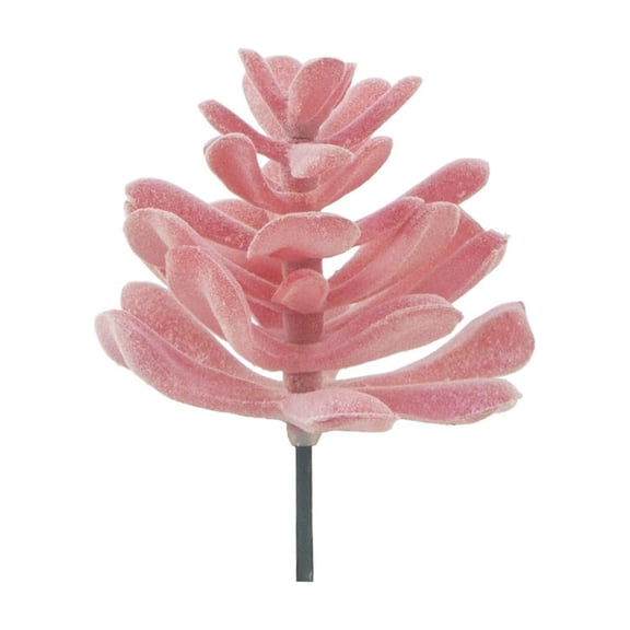 Succulent Assortment, Green Artificial Succulents & Cactus Stems, Textured Succulents for DIY Home Decor Wedding Centerpiece, Unpotted Indoor Wall Garden Flocked Decor