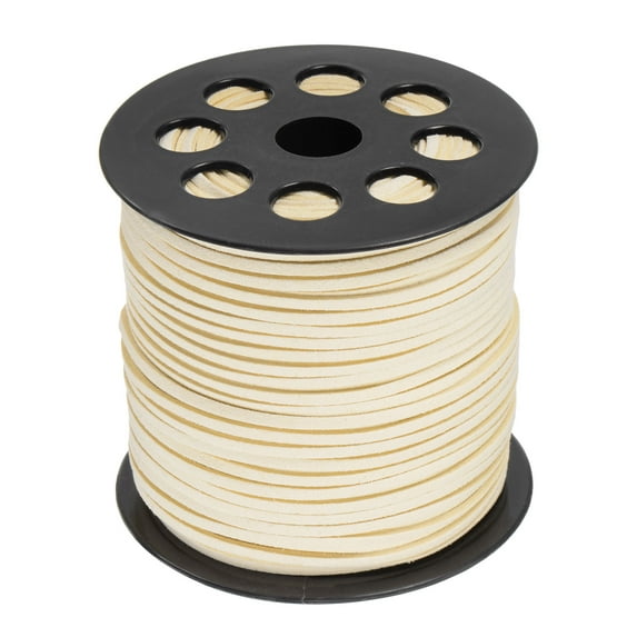 Faux Suede Cord 2.4mm Microfiber Beading Thread 100 Yards/90M Crafting String for DIY, Linen