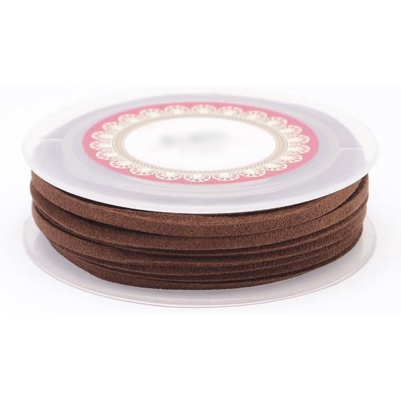 Faux Suede Cord Faux Suede Lace Sienna 3x1.5mm about 5.46 yards(5m)/roll