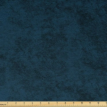 Faux Suede Fabric by the Yard Digitally Printed Distressed Texture, Fabric for DIY Projects Indoor Outdoor Decoration Upholstery Home Textile, 1 Yard, Dark Night Blue, by Ambesonne