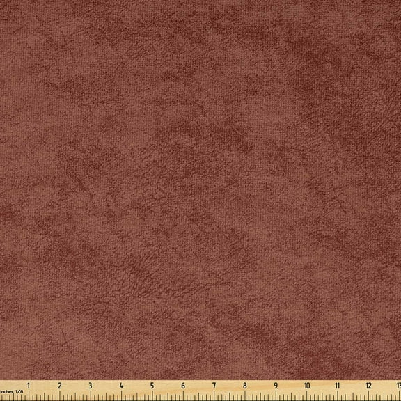 Faux Suede Fabric by the Yard Digitally Printed Distressed Texture, Fabric for DIY Projects Indoor Outdoor Decoration Upholstery Home Textile, 3 Yard, Pale Cinnamon , by Ambesonne