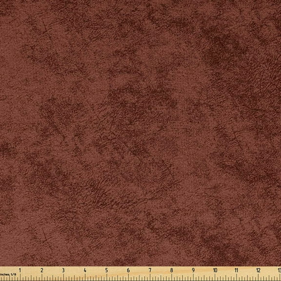 Faux Suede Fabric by the Yard Digitally Printed Distressed Texture, Durable and Washable Fabric for DIY Projects Indoor Outdoor Decoration Upholstery Home Textile, 1 Yard, Cinnamon , by Ambesonne