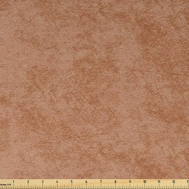 Faux Suede Fabric by the Yard Digitally Printed Distressed Texture, Durable and Washable Fabric for DIY Projects Indoor Outdoor Decoration Upholstery Home Textile, 1 Yard, Earth Yellow, by Ambesonne
