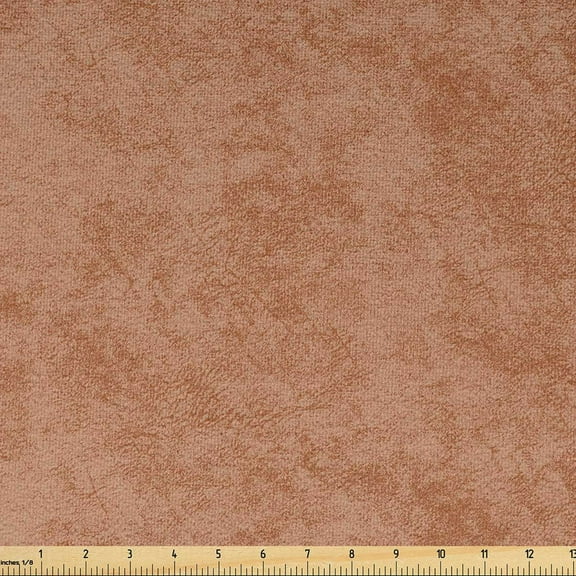 Faux Suede Fabric by the Yard Digitally Printed Distressed Texture, Durable and Washable Fabric for DIY Projects Indoor Outdoor Decoration Upholstery Home Textile, 1 Yard, Earth Yellow, by Ambesonne