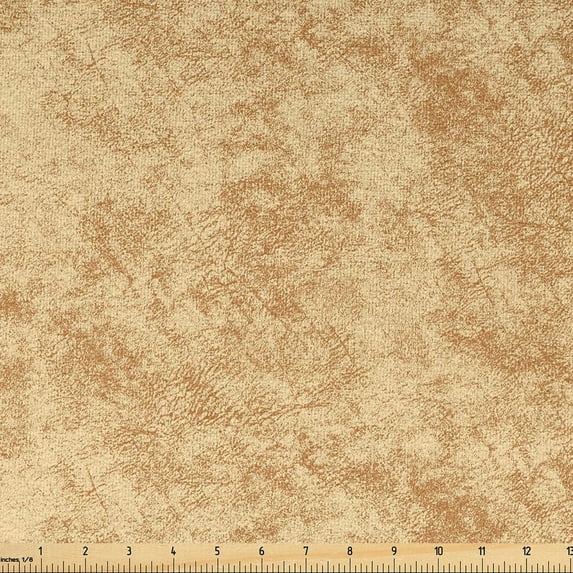Faux Suede Fabric by the Yard Digitally Printed Distressed Texture, Durable and Washable Fabric for DIY Projects Indoor Outdoor Decoration Upholstery Home Textile, 2 Yard, Pale Coffee , by Ambesonne