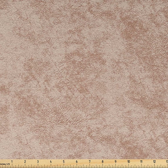 Faux Suede Fabric by the Yard Digitally Printed Distressed Texture, Durable and Washable Fabric for DIY Projects Indoor Outdoor Decoration Upholstery Home Textile, 2 Yard, Pale Yellow , by Ambesonne