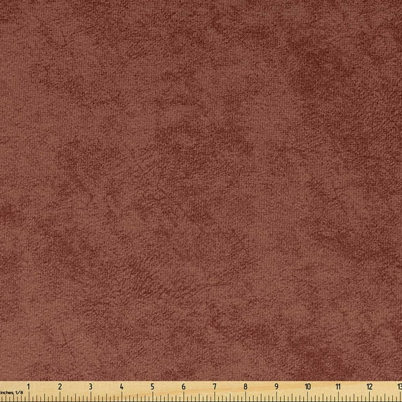 Faux Suede Fabric by the Yard Digitally Printed Distressed Texture, Fabric for DIY Projects Indoor Outdoor Decoration Upholstery Home Textile, 5 Yard, Pale Cinnamon , by Ambesonne