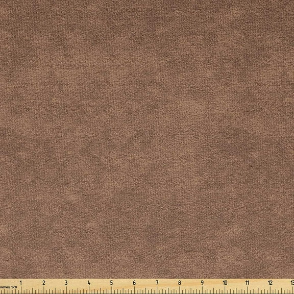 Faux Suede Fabric by the Yard Digitally Printed Grunge Texture, Durable and Washable Fabric for DIY Projects Indoor Outdoor Upholstery Home Textile, 1 Yard, Camel, by Ambesonne