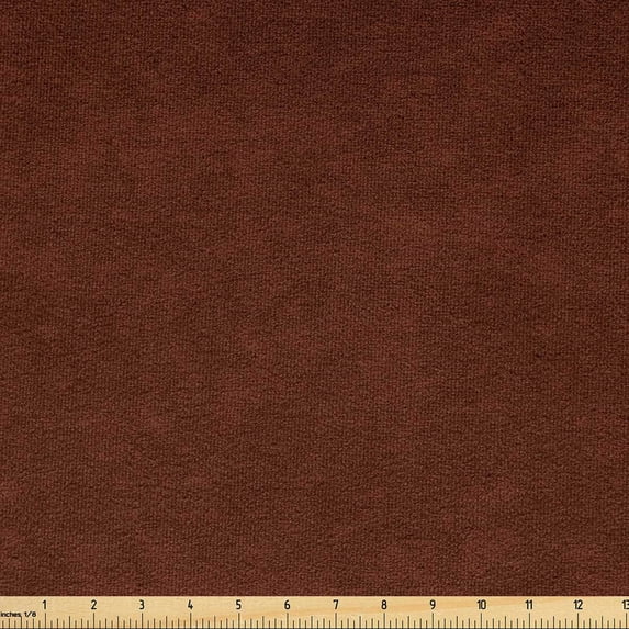 Faux Suede Fabric by the Yard Digitally Printed Grunge Texture, Durable and Washable Fabric for DIY Projects Indoor Outdoor Upholstery Home Textile, 1 Yard, Chocolate, by Ambesonne