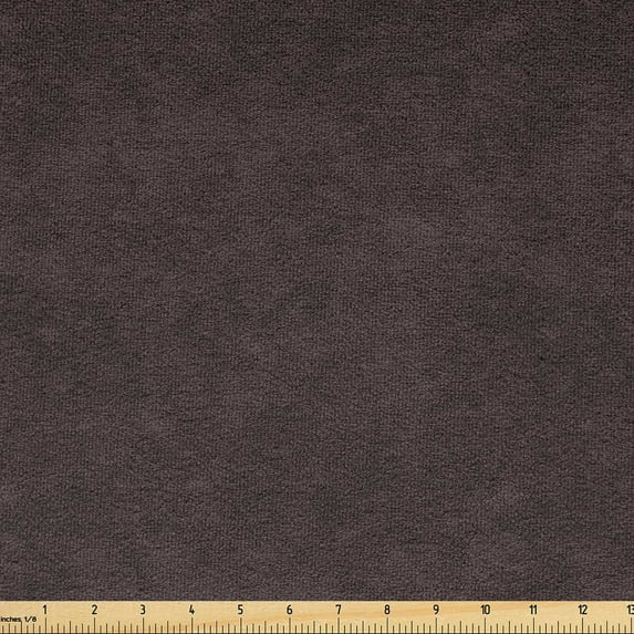 Faux Suede Fabric by the Yard Digitally Printed Grunge Texture, Durable and Washable Fabric for DIY Projects Indoor Outdoor Upholstery Home Textile, 10 Yard, Dark Taupe, by Ambesonne