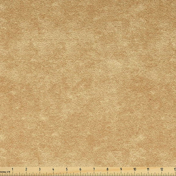Faux Suede Fabric by the Yard Digitally Printed Grunge Texture, Durable and Washable Fabric for DIY Projects Indoor Outdoor Upholstery Home Textile, 2 Yard, Pale Earth Yellow, by Ambesonne
