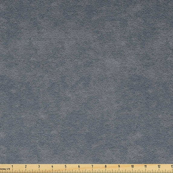 Faux Suede Fabric by the Yard Digitally Printed Grunge Texture, Durable and Washable Fabric for DIY Projects Indoor Outdoor Upholstery Home Textile, 2 Yard, Pale Grey, by Ambesonne