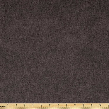 Faux Suede Fabric by the Yard Digitally Printed Grunge Texture, Durable and Washable Fabric for DIY Projects Indoor Outdoor Upholstery Home Textile, 5 Yard, Dark Taupe, by Ambesonne