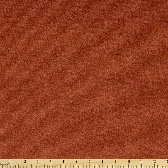 Faux Suede Fabric by the Yard Digitally Printed Grunge Texture, Durable and Washable Fabric for DIY Projects Indoor Outdoor Upholstery Home Textile, 5 Yard, Pale Vermilion, by Ambesonne