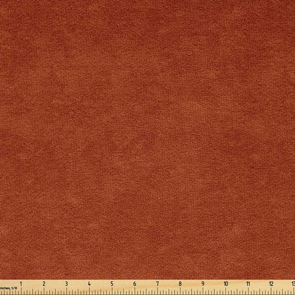 Faux Suede Fabric by the Yard Digitally Printed Grunge Texture, Durable and Washable Fabric for DIY Projects Indoor Outdoor Upholstery Home Textile, 5 Yard, Pale Vermilion, by Ambesonne