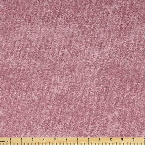 Faux Suede Fabric by the Yard Digitally Printed Grunge Texture, Durable and Washable Fabric for DIY Projects Indoor Outdoor Upholstery Home Textile, 5 Yard, Rose Pink, by Ambesonne
