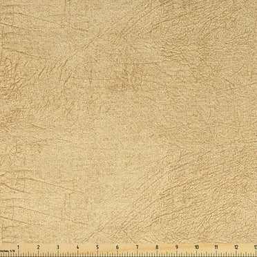 Faux Suede Fabric by the Yard Digitally Printed Weathered Texture, Durable and Washable Fabric for DIY Projects Indoor Outdoor Upholstery Home Textile, 1 Yard, Pale Earth Yellow , by Ambesonne