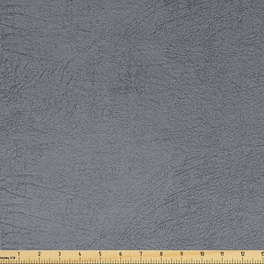 Faux Suede Fabric by the Yard Digitally Printed Weathered Texture, Durable and Washable Fabric for DIY Projects Indoor Outdoor Upholstery Home Textile, 10 Yard, Grey, by Ambesonne
