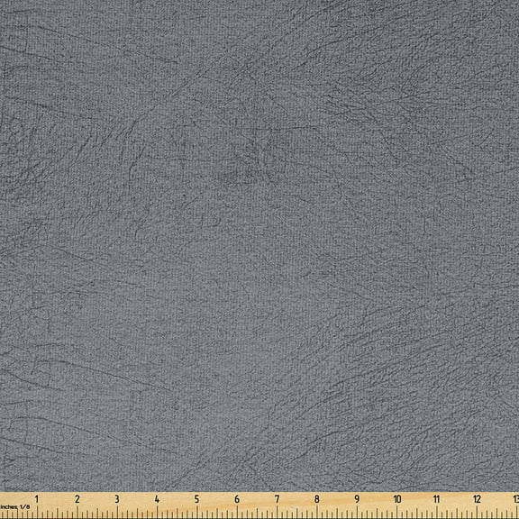 Faux Suede Fabric by the Yard Digitally Printed Weathered Texture, Durable and Washable Fabric for DIY Projects Indoor Outdoor Upholstery Home Textile, 2 Yard, Grey, by Ambesonne