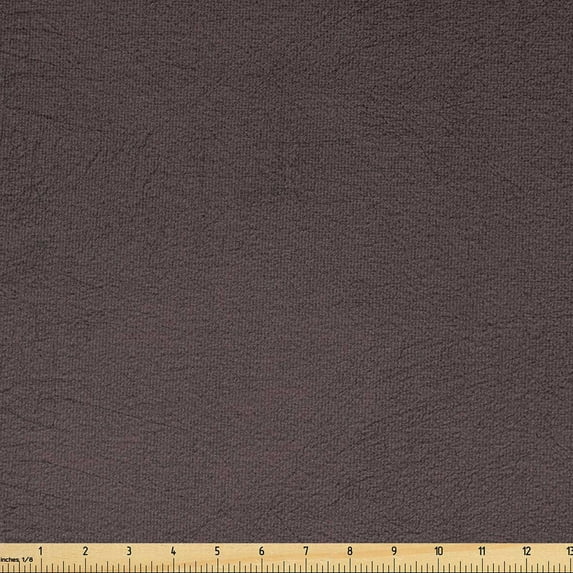 Faux Suede Fabric by the Yard Digitally Printed Weathered Texture, Durable and Washable Fabric for DIY Projects Indoor Outdoor Upholstery Home Textile, 10 Yard, Dark Taupe , by Ambesonne