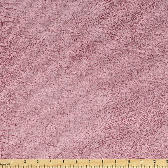 Faux Suede Fabric by the Yard Digitally Printed Weathered Texture, Durable and Washable Fabric for DIY Projects Indoor Outdoor Upholstery Home Textile, 5 Yard, Rose Pink , by Ambesonne