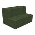 thumbnail image 1 of Faux Suede Foldable Mattress, Digitally Printed Grunge Texture, Portable Futon Mat Lightweight Sleeping Pad Spare Bedroom Guest Bed for Camping Dorms, Olive Green, Full, by Ambesonne, 1 of 6