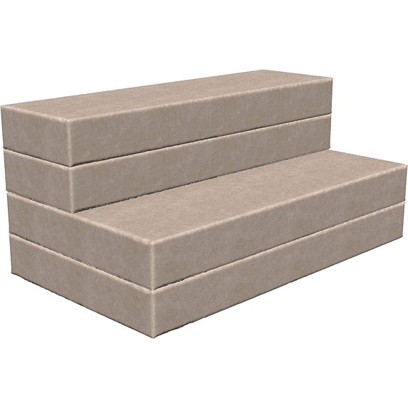 Ambesonne Faux Suede Foldable Mattress, Digitally Printed Weathered Texture, Portable Futon Mat Lightweight Sleeping Pad Spare Bedroom Guest Bed for Camping Dorms, Cream, King 78.7" x 47.2" x 5" Cream