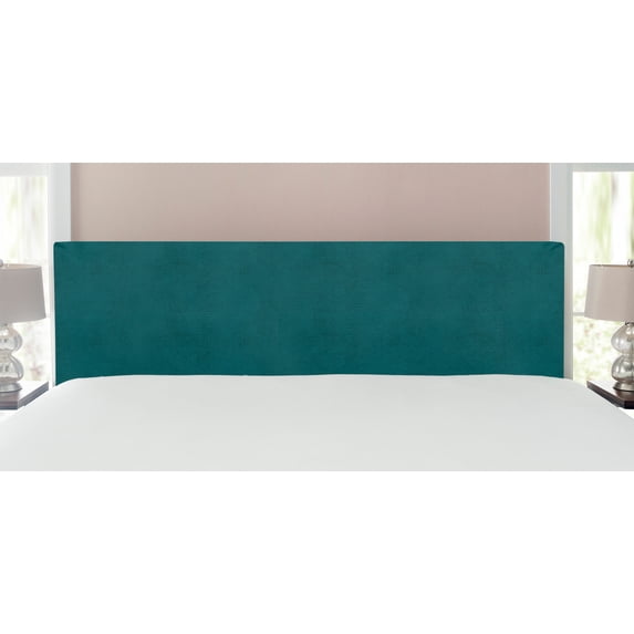 Faux Suede Headboard, Digitally Printed Weathered Texture, Upholstered Decorative Metal Bed Headboard with Memory Foam for Dorm and Bedroom Accent Furniture, Laurel Green, King, by Ambesonne