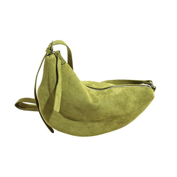 Faux Suede Sling Bag for Women, Adjustable Crossbody Purse with Long Strap, Lightweight Travel Shoulder Bag