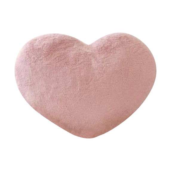 Faux Throw Pillow, Heart Throw Pillow, 12 In, Blush Pink, 1 Pc, Heart Decorations, Decor for Living Room