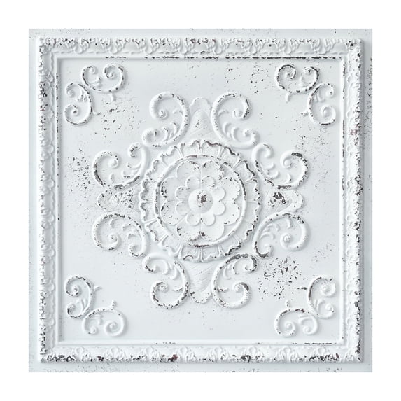 Faux Tin Painting ceiling tiles Panel 3D Stereo Wall Panels PL08 Distress crack white black 10Pcs/pack
