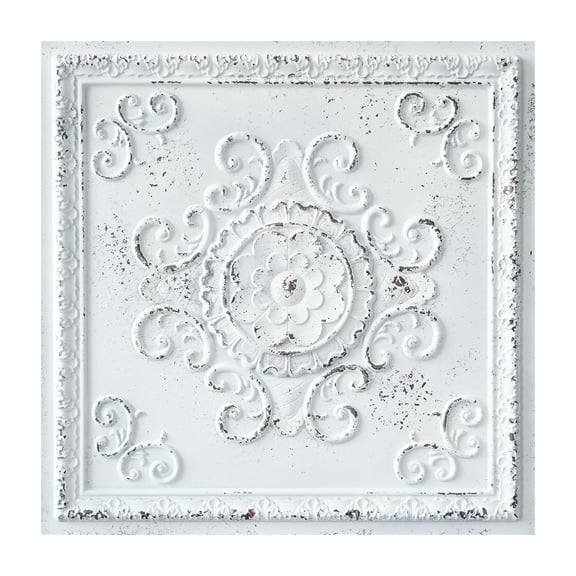 Faux Tin Painting ceiling tiles Panel 3D Stereo Wall Panels PL08 Distress crack white black 10Pcs/pack