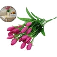 thumbnail image 1 of Faux Tulips Real Touch - 13.5 Inch Artificial Flowers for Valentine's Day, Spring & Easter Home Decor, Wedding Bouquet, 1 of 4