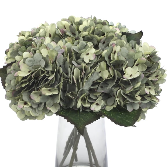 Faux White Hydrangeas Fake Flowers Artificial Silk Hydrangea Flower With Stems Bouquets Arrangement for Home Table Centerpieces Wedding Baby Shower Birthday Party Decoration