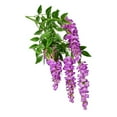 thumbnail image 1 of Faux Wisteria Vines, 19.7in Artificial Garland for Outdoor Indoor, UV Resistant, Wedding Arch Decor, Home Garden, No Fade 1-Stem Fake Hanging Plants, 1 of 5