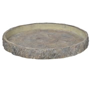 A&B Home 18" Faux Wood Round Plate-ColorNatural,StyleNaturalistic