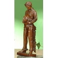 thumbnail image 1 of Faux Wood Like Solemn Cowboy Decoration Model Statue Sculpted, 1 of 1