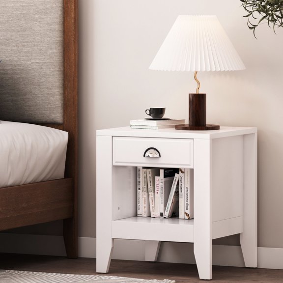 Contemporary White Side Table / Smooth Finish for Any Room