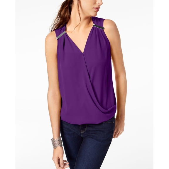 Faux Wrap Hardware Top Purple Paradise M