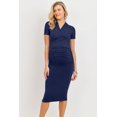 thumbnail image 1 of Faux Wrap Maternity Nursing Midi Dress, 1 of 2