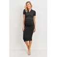 thumbnail image 1 of Faux Wrap Maternity Nursing Midi Dress, 1 of 1