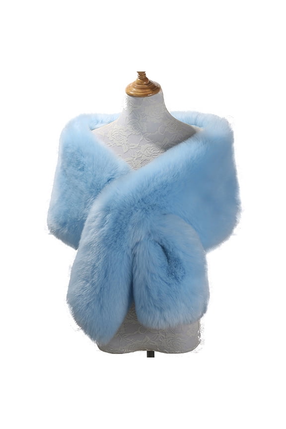 Faux fur Capes for Women Bridal Scarves Bridal Shawl Warm Wrap Stoles for Wedding Dresses